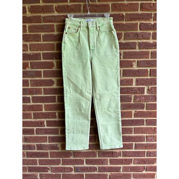Womens Redone 70s Stove Pipe‎ Jeans Size 26 Pistachio Straight Leg Proto Sample - Picture 1 of 7